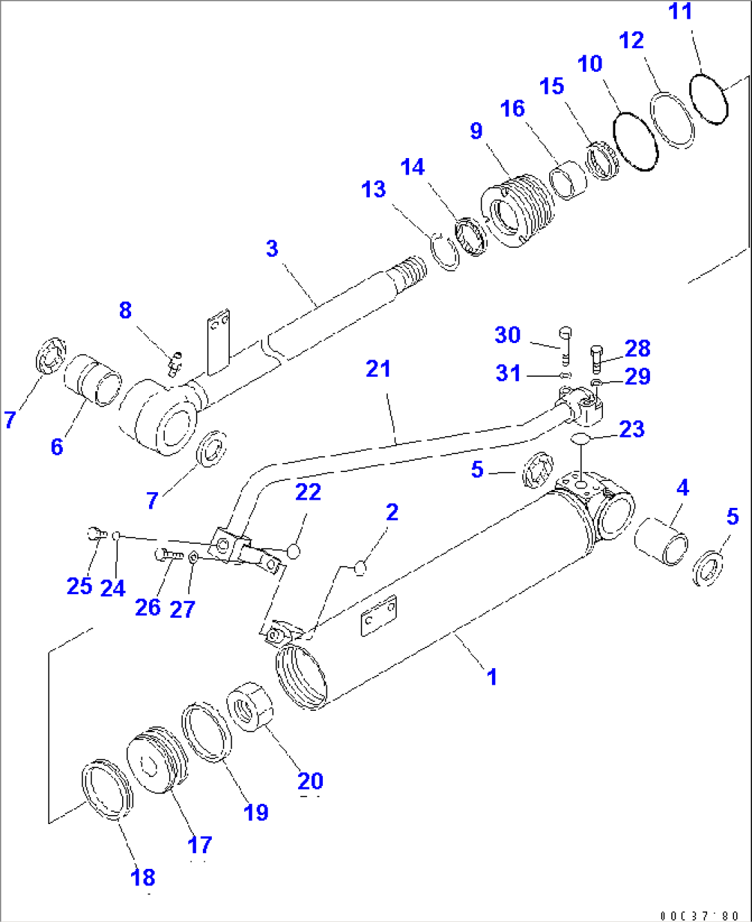 BUCKET CYLINDER (FOR LARGE BUCKET)(#75402-)