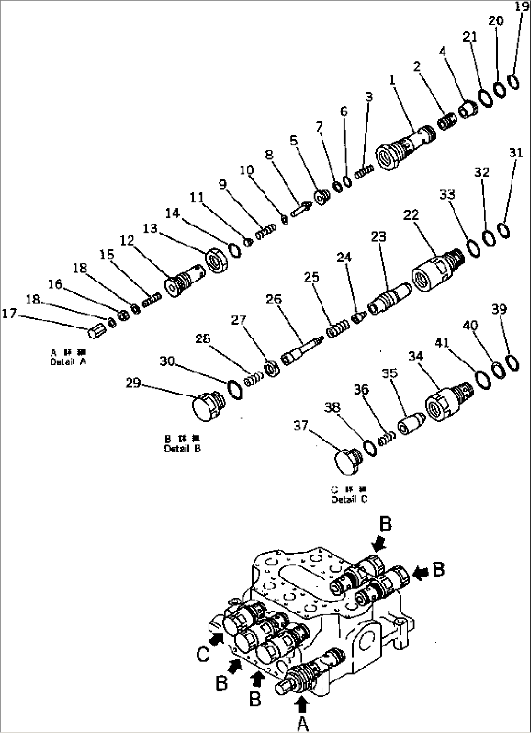 3-SPOOL CONTROL VALVE (2/2)