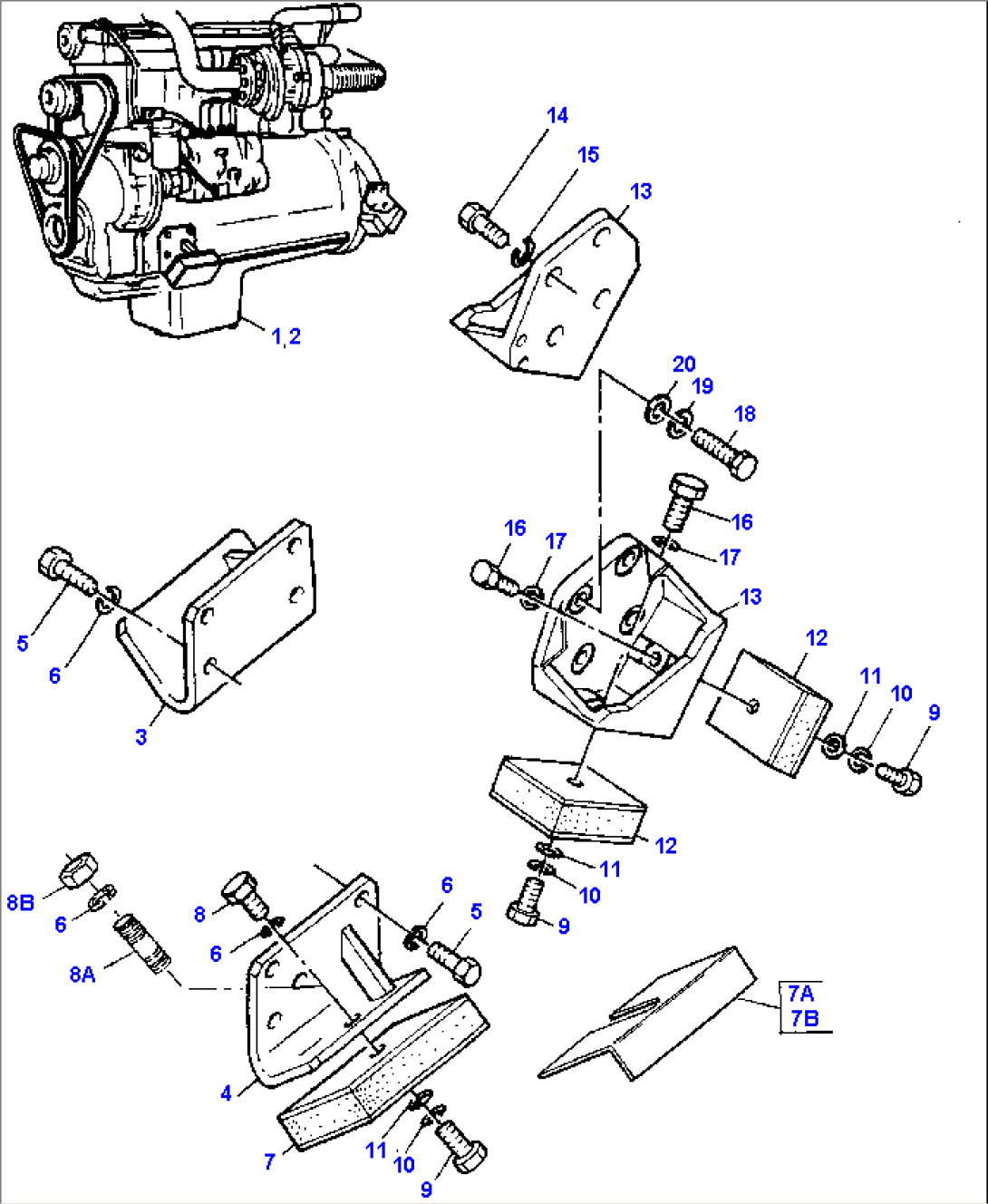 ENGINE, ENGINE MOUNTING