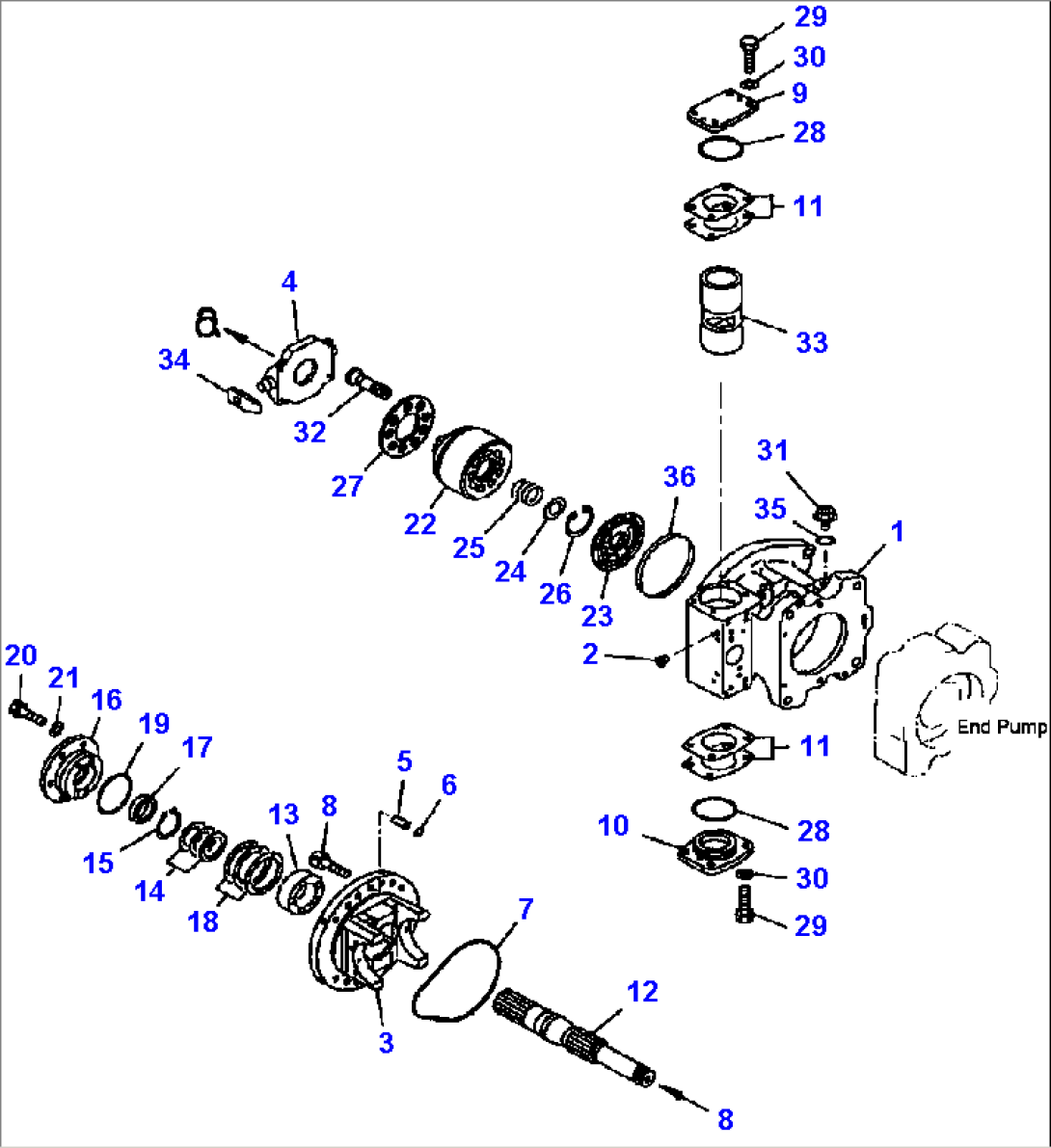 H1601-02A1 STEERING PUMP FRONT PUMP SUBASSEMBLY (S/N A50023- )
