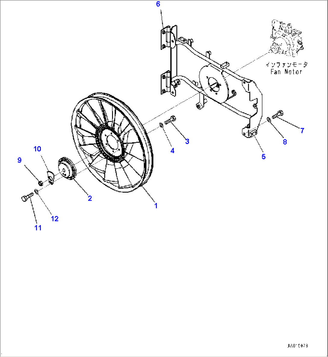 Radiator, Fan (#80001-)