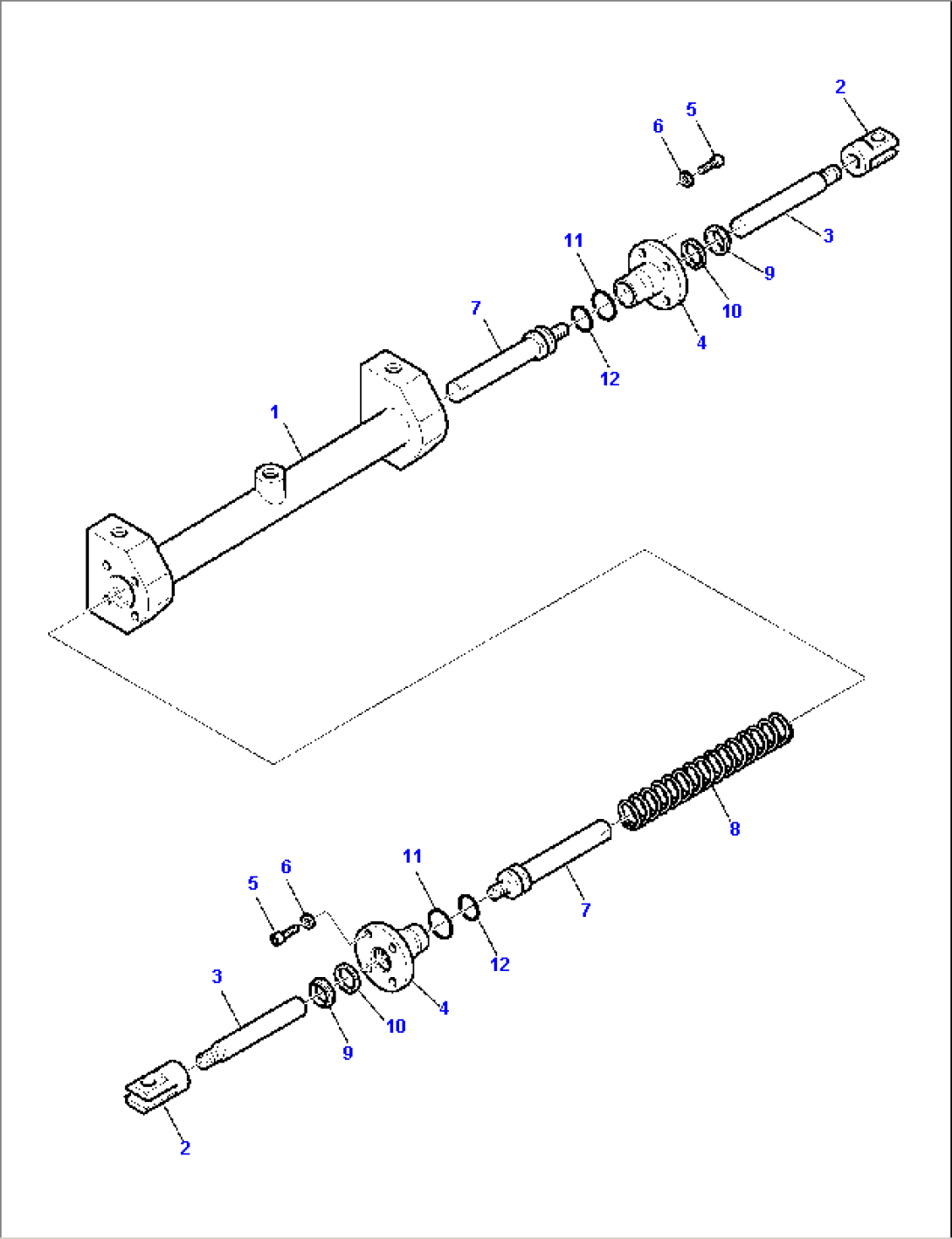HYDRAULIC FAST COUPLING CYLINDER (OPTIONAL)