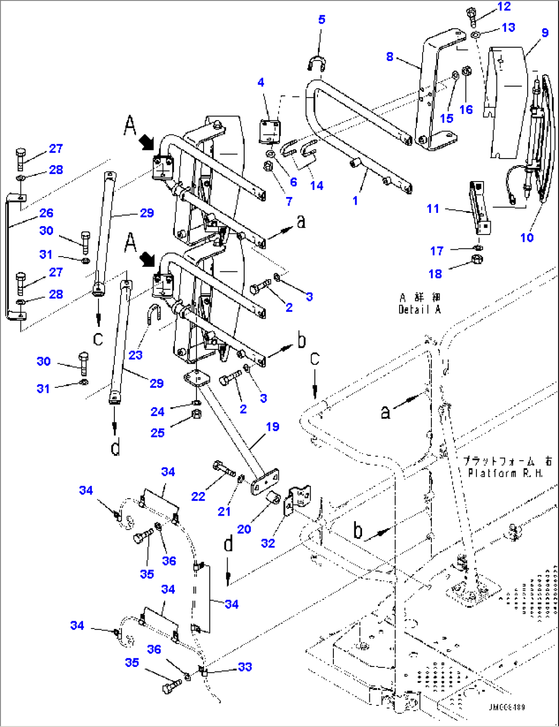 Side Platform, Side Mirror, R.H. (#30001-)