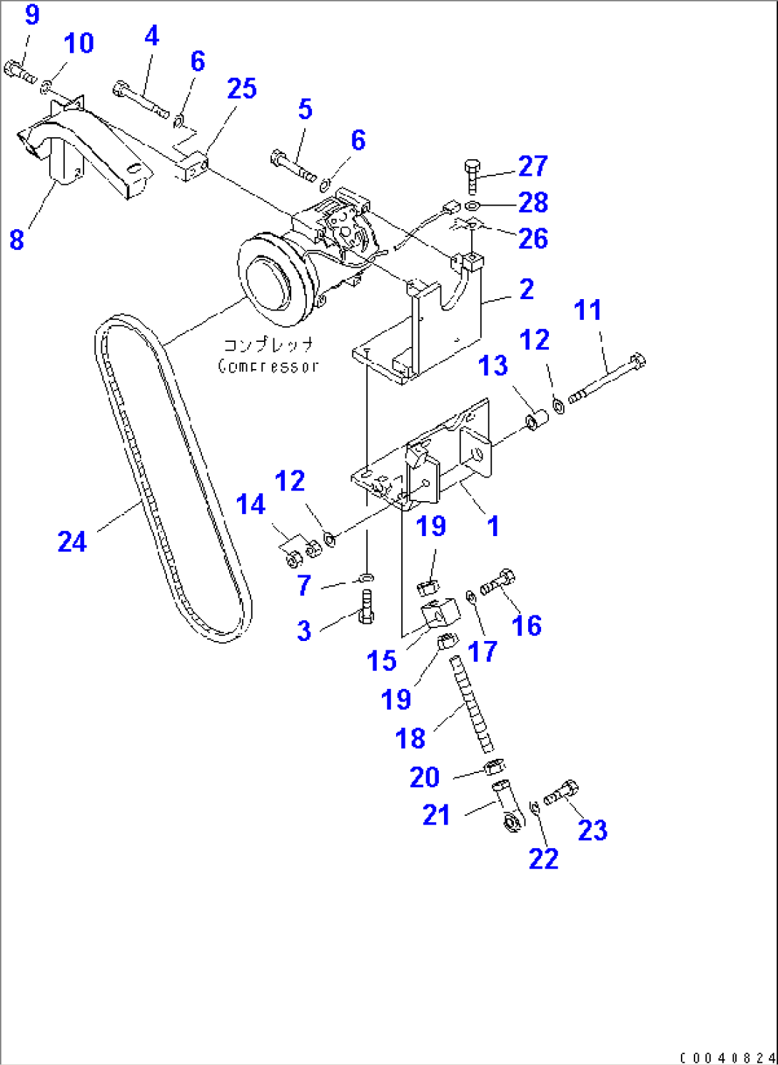 AIR COMPRESSOR (MOUNT)(#30001-)