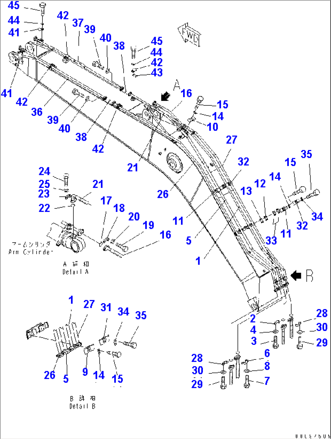 BOOM (ARM AND BUCKET CYLINDER LINES)