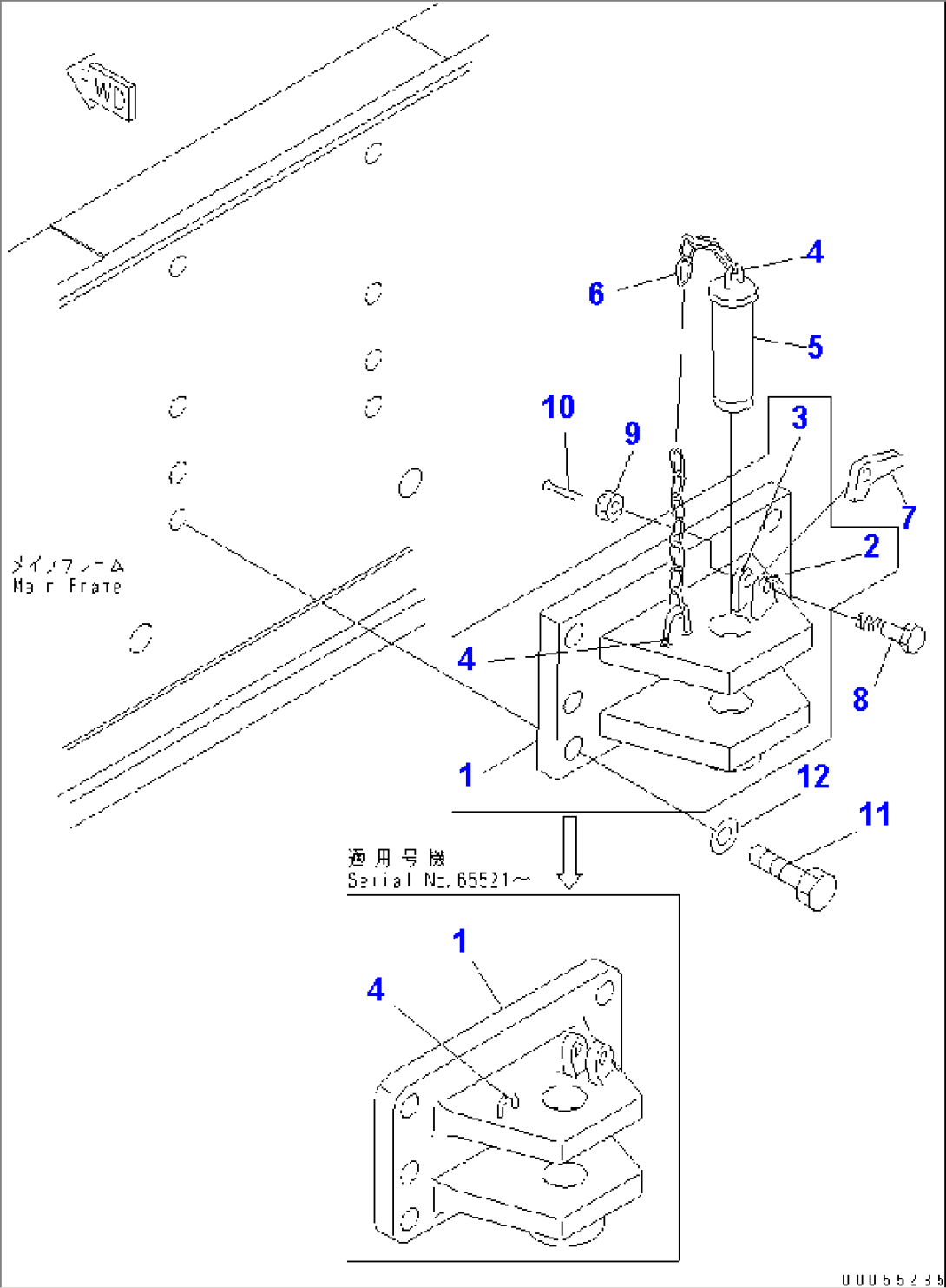DRAWBAR (WITH COUNTER WEIGHT)(#63428-)