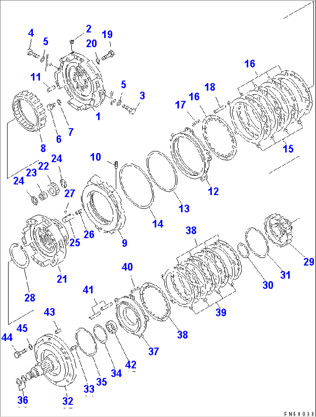 TRANSMISSION (LOW AND HIGH CLUTCH)(#(4563)-)