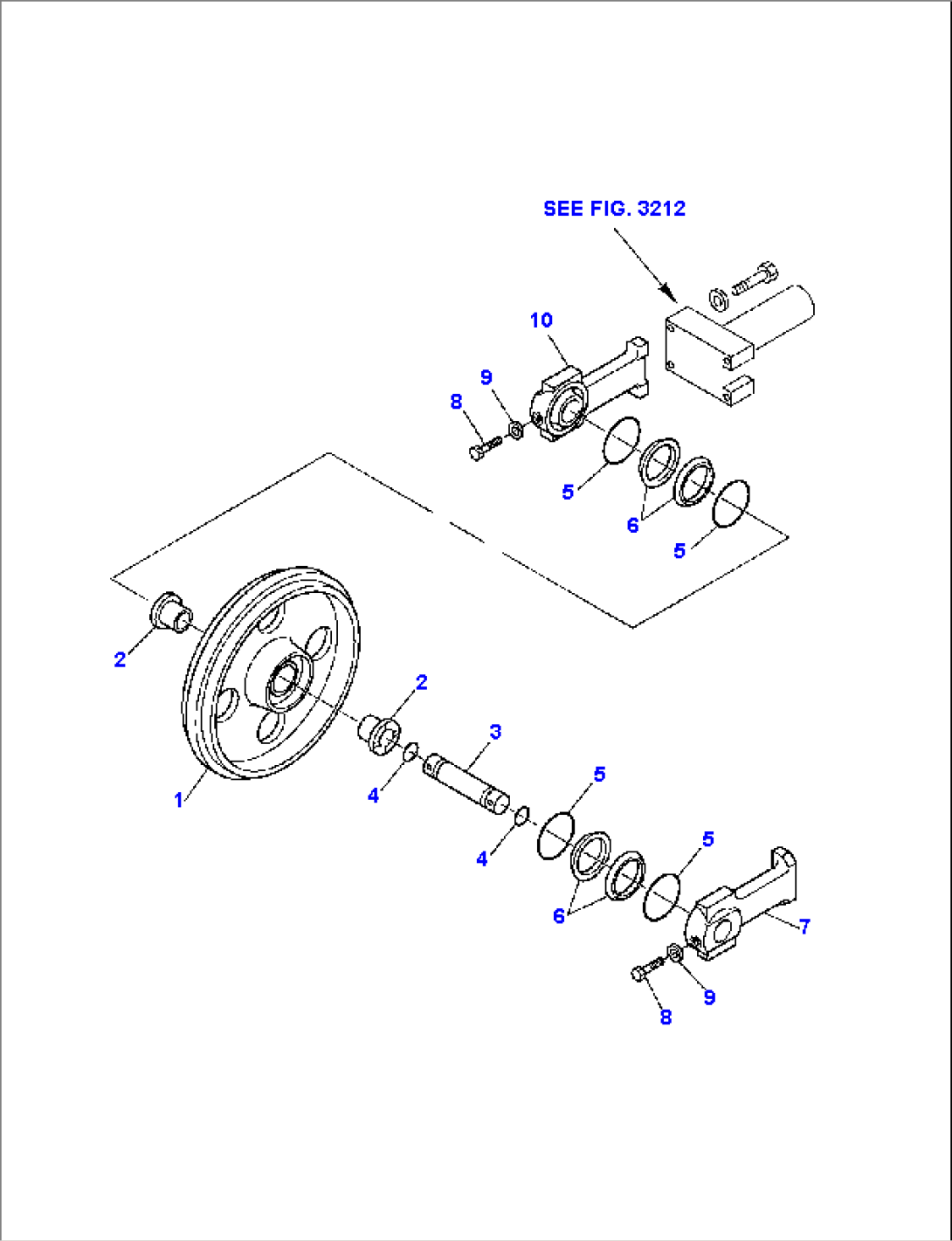 IDLER (FOR RUBBER SHOE) (1/2)