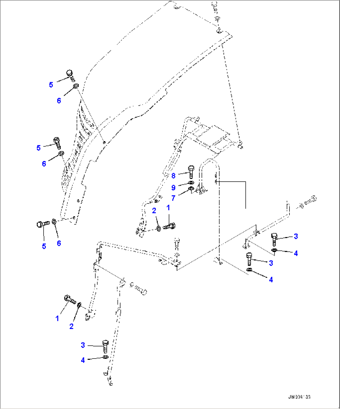 Engine Hood Related Parts, Cover Mounting (#10001-)