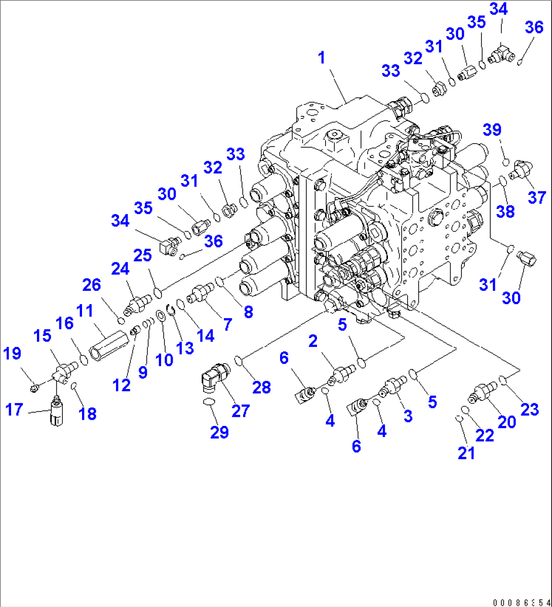 MAIN VALVE (FOR LOADER) (1/2)(#60013-)
