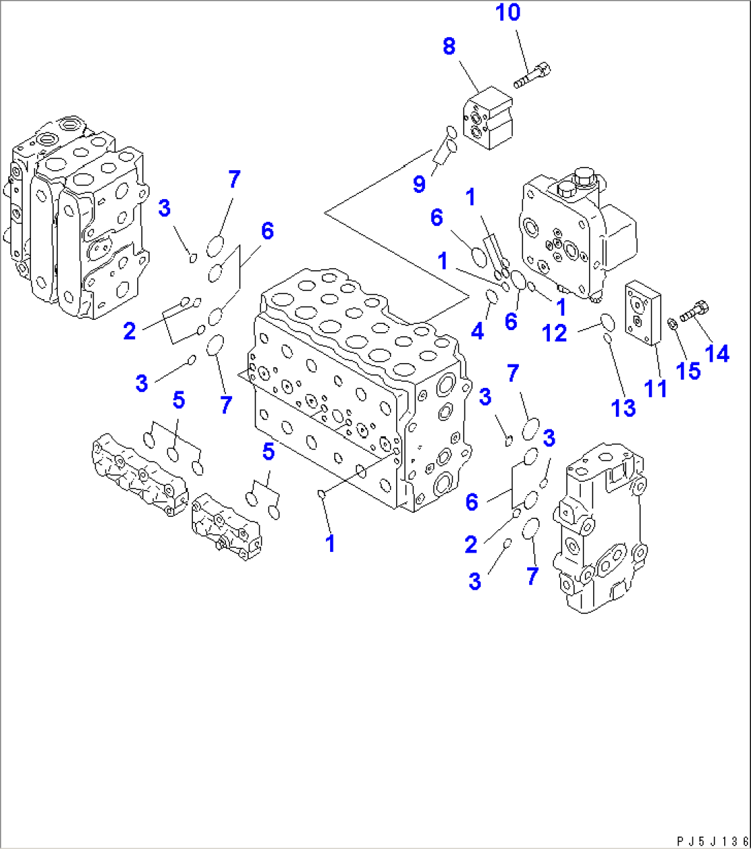 MAIN VALVE (2-ACTUATOR) (2/15) (ATTACHMENT LINE LESS)