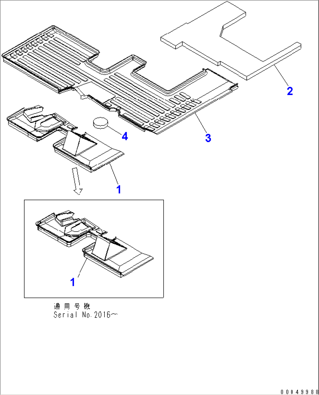 FLOOR MAT (LIMITED SLIP DIF.)(#2001-)