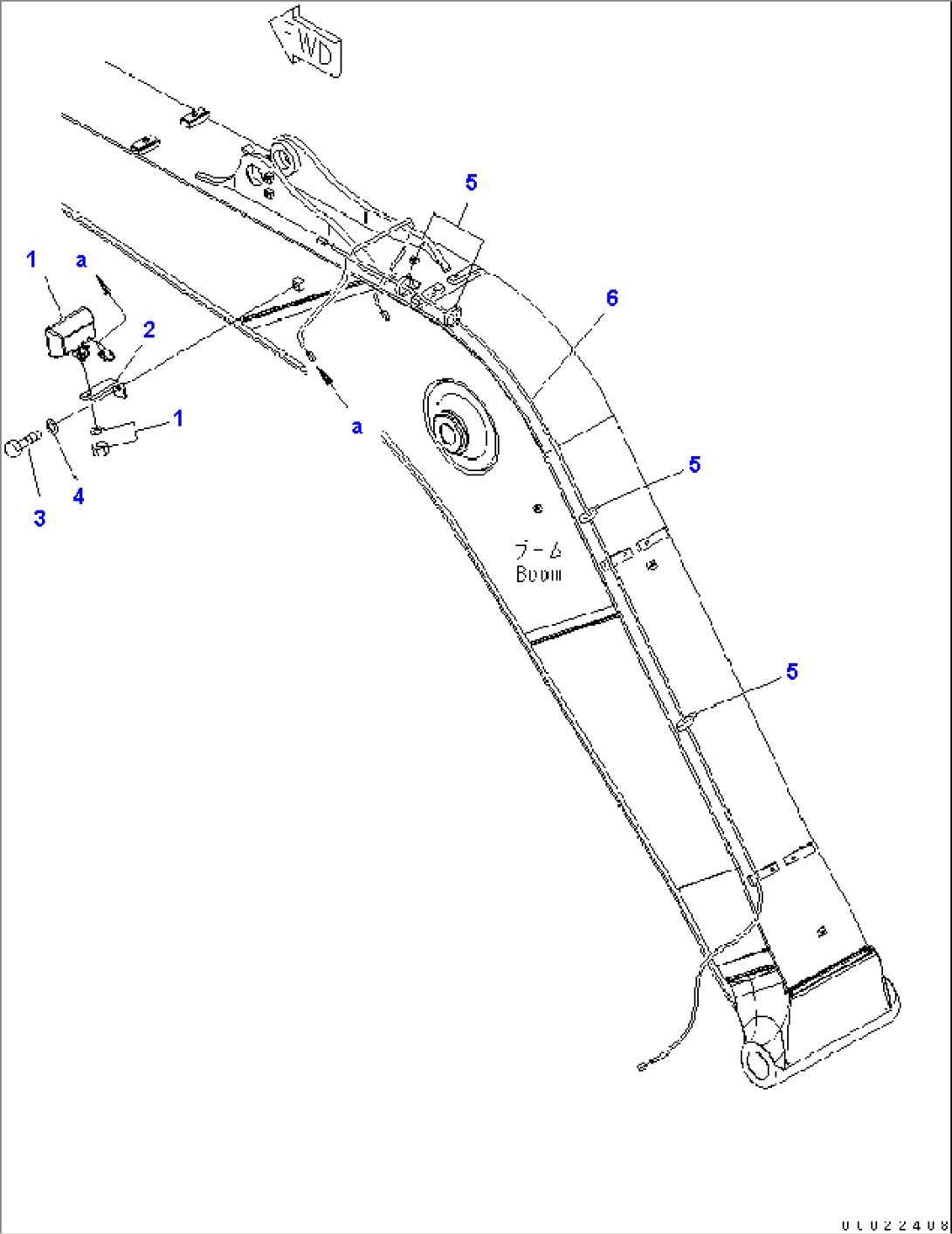 ONE-PIECE BOOM (LHS WORK LAMP)