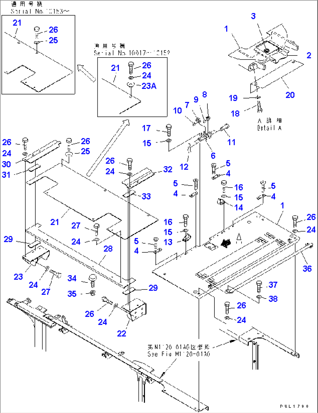 COVER (UPPER) (MACHINE CAB)(#10001-10999)