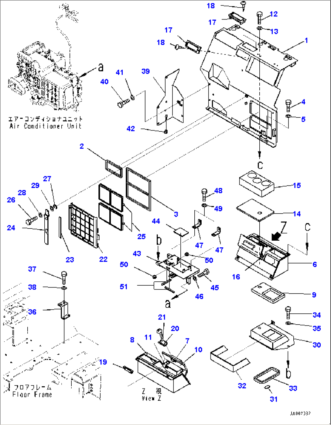 ROPS Cab, Air Conditioner Duct (3/3) (#80001-)