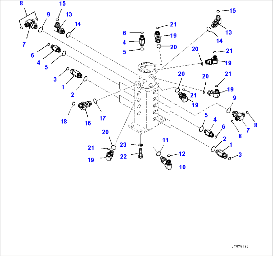 Track Frame, Connecting Parts, Swivel Joint (#20366-)