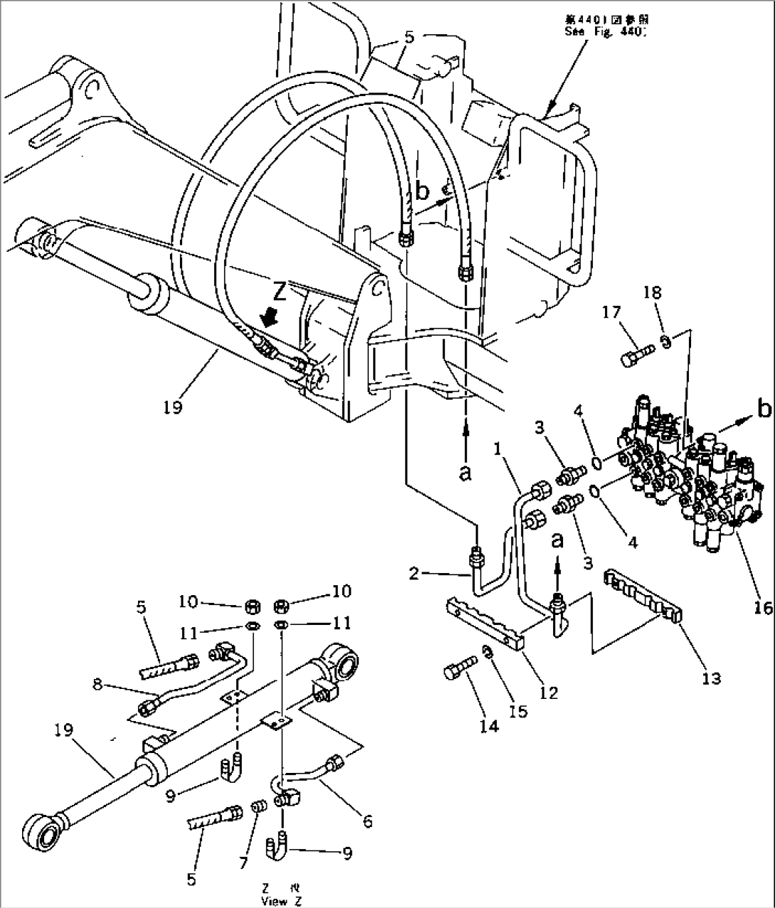 HYDRAULIC PIPING (BOOM CYLINDER LINE)