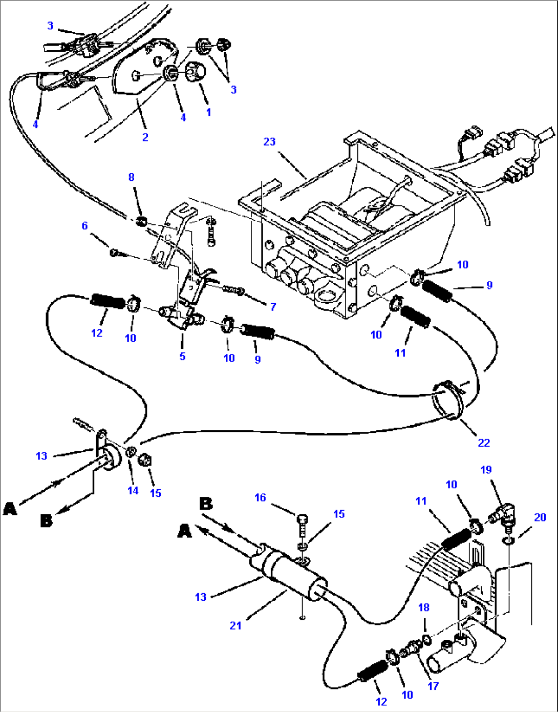 FIG. K5700-02A5 AIR CONDITIONER - HEATER CONTROLS AND PIPING