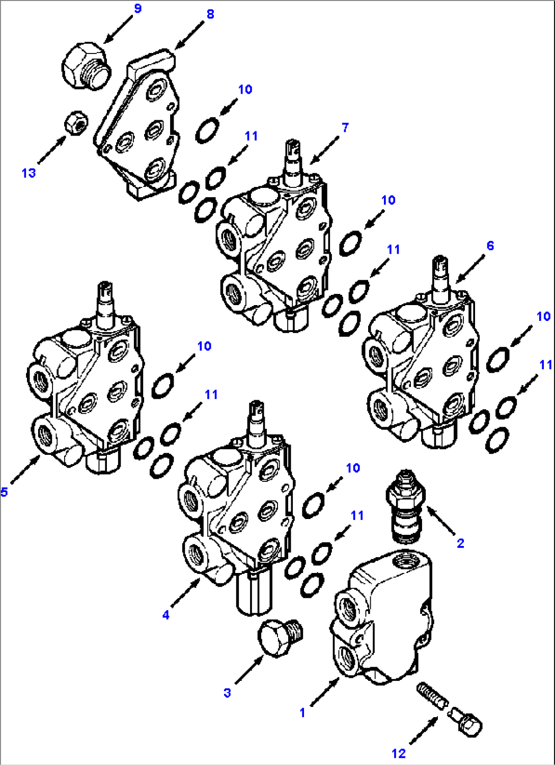 FIG. H0120-02A0 FOUR SPOOL VALVE