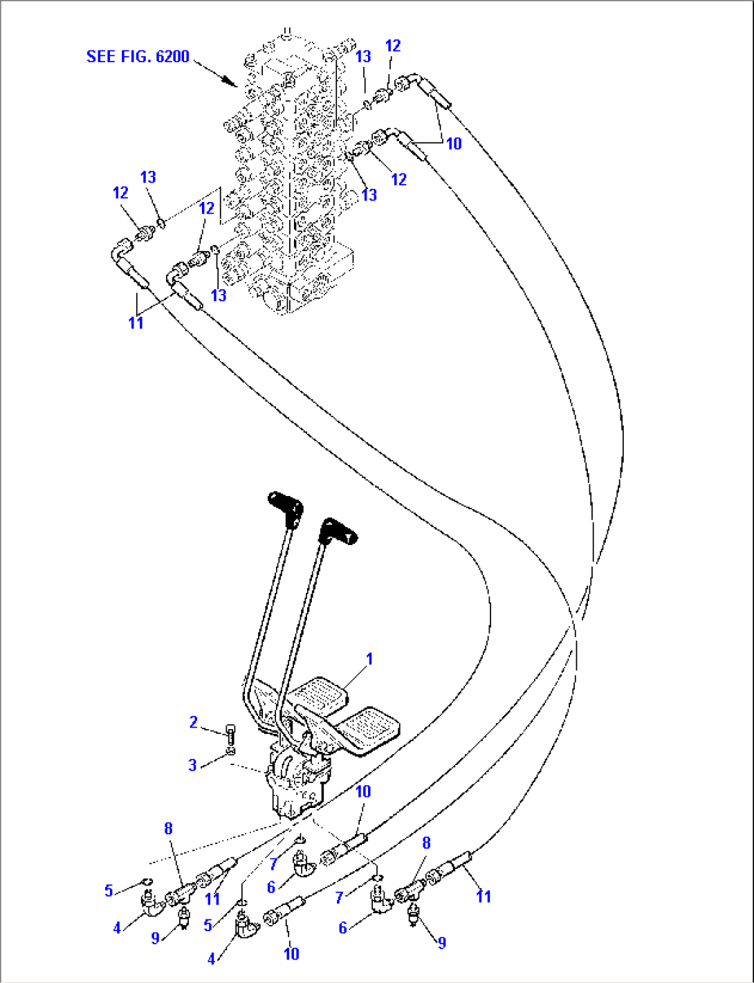 HYDRAULIC PIPING (TRAVEL PPC LINE) (1/2)
