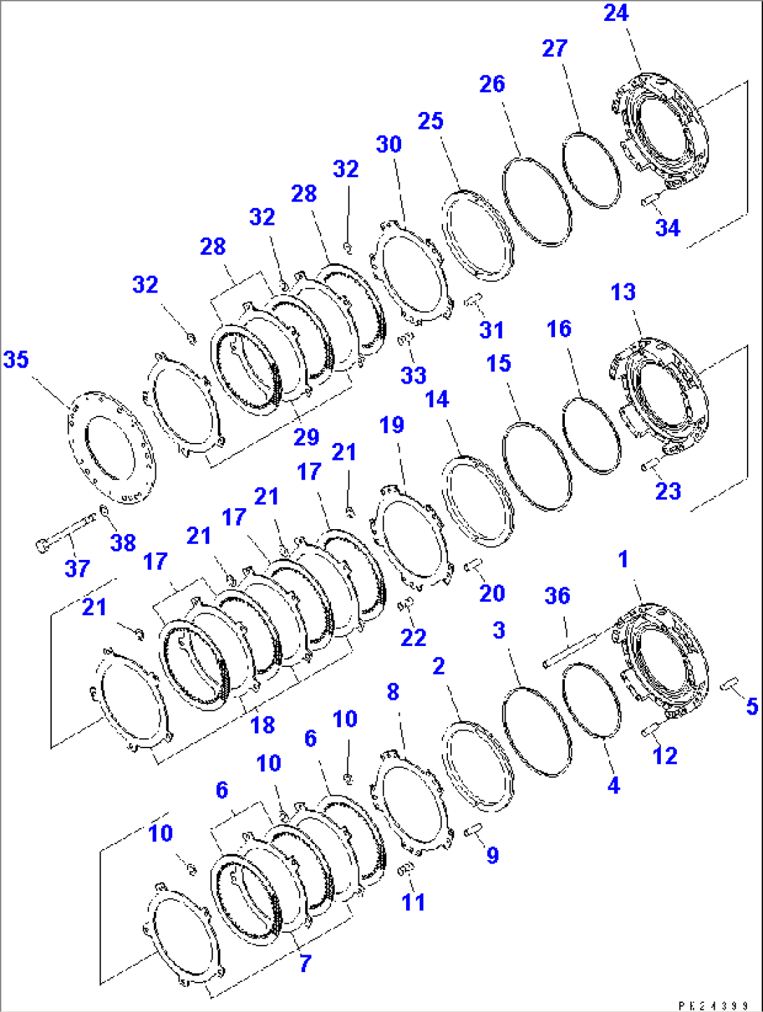 TRANSMISSION (1/8) (1ST¤ REVERSE AND 2ND HOUSING)