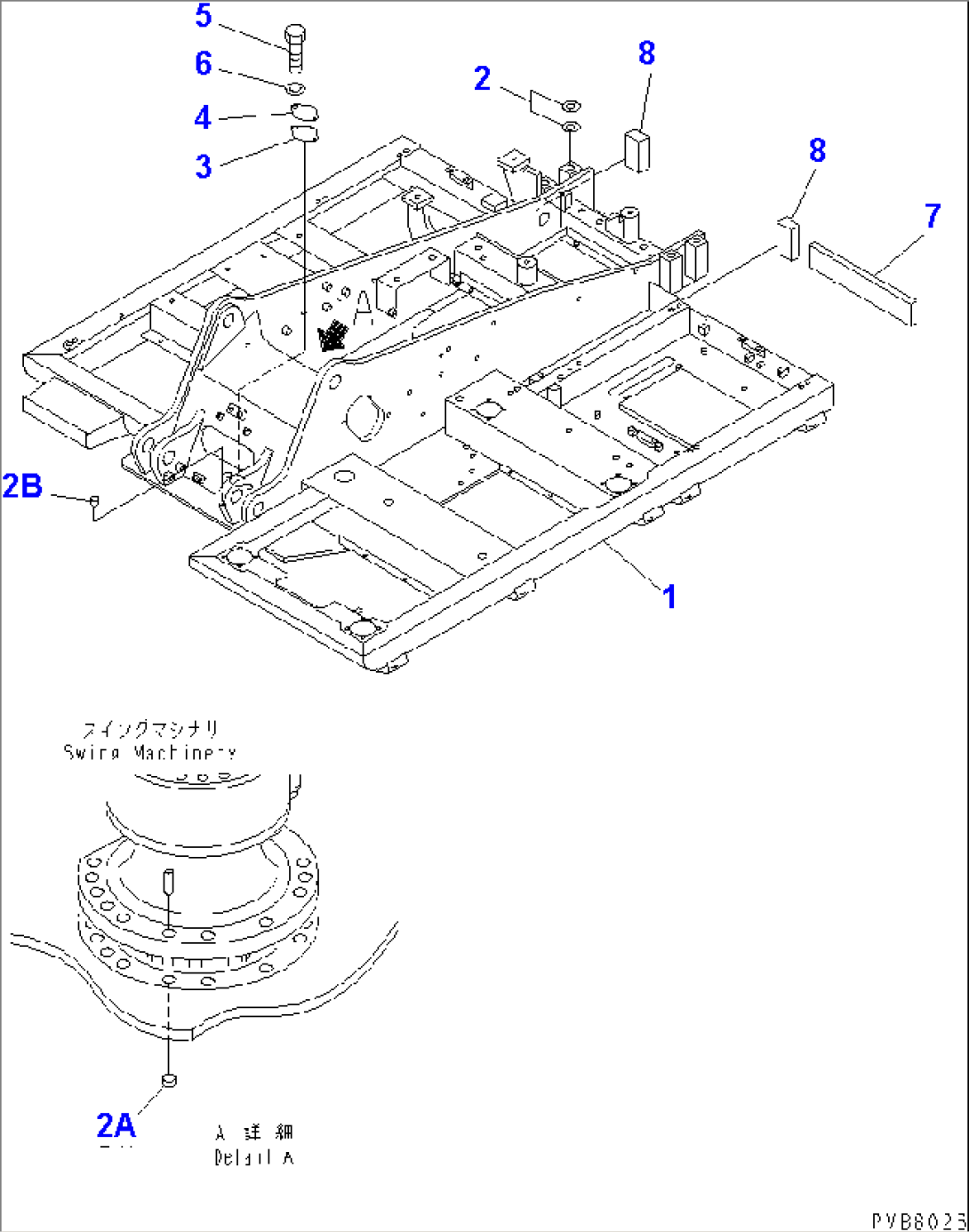 REVOLVING FRAME (FOR AUTO GREASING) (FOR SIDE BUMPER)(#57000-64752)