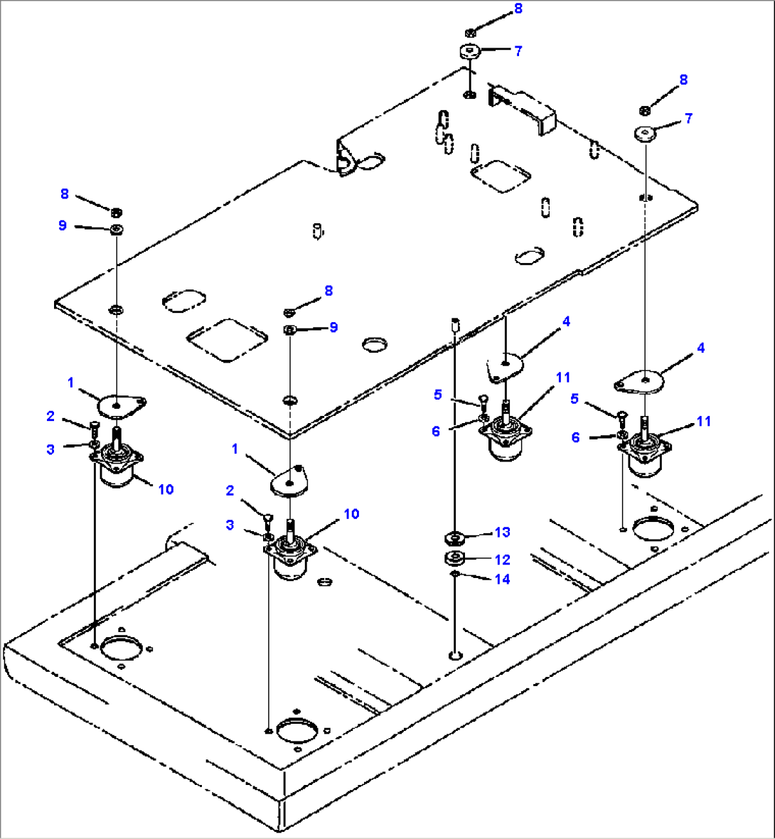 FIG. K1110-03A0 FLOOR FRAME MOUNTING