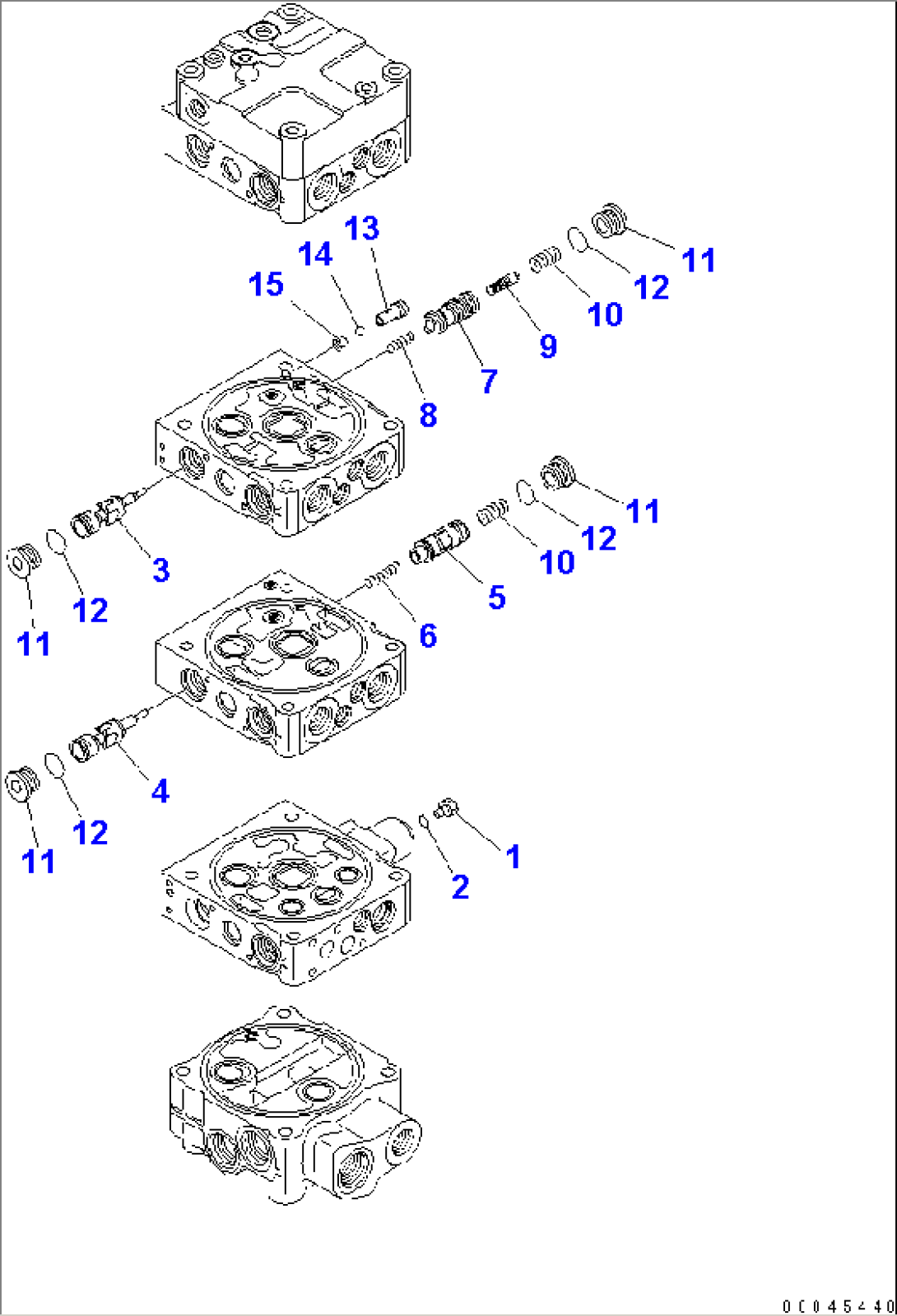 CONTROL VALVE (3-SPOOL) (3/9)(#65001-)