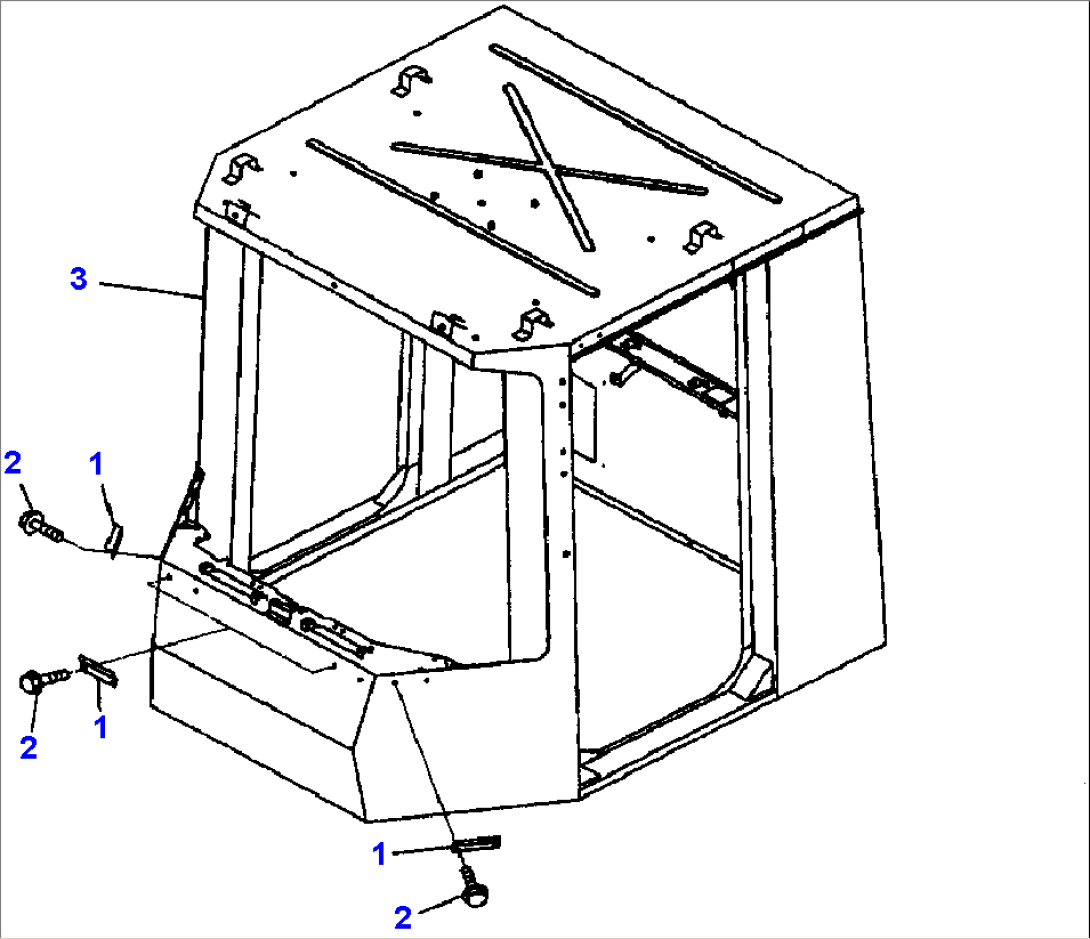 K0210-12A0 CAB FRONT WINDOW LOWER PLATES