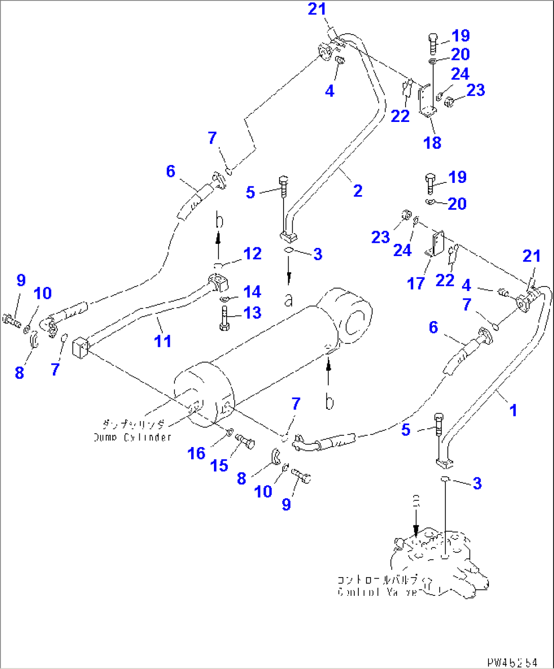 HYDRAULIC PIPING (DUMP CYLINDER LINE)