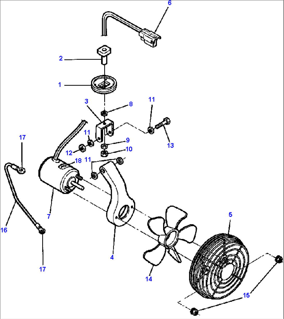 CAB DEFROSTER OR CIRCULATING FAN