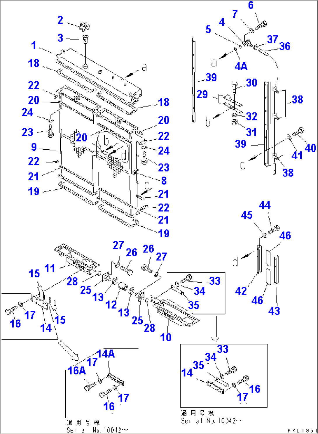 RADIATOR AND RESERVE TANK (SUPER DOZER)(#10012-)