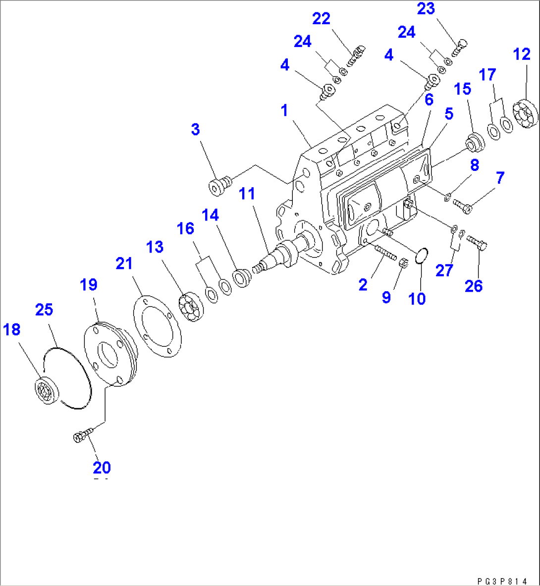 FUEL INJECTION PUMP (PUMP) (1/2) (INNER PARTS)