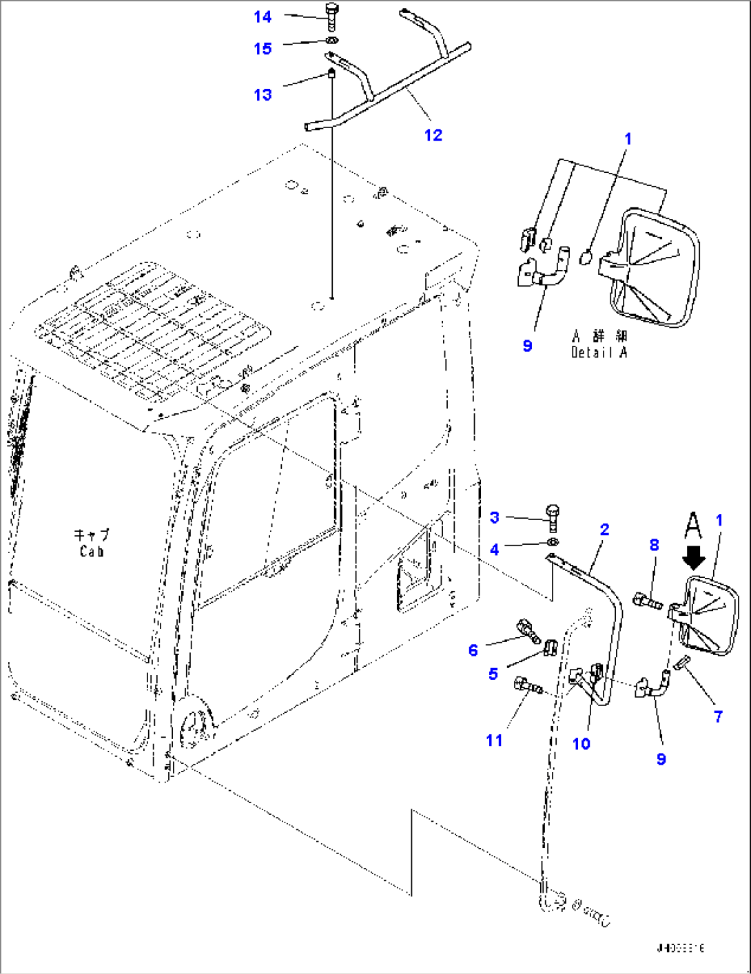 Rearview Mirror L.H. (#65001-)