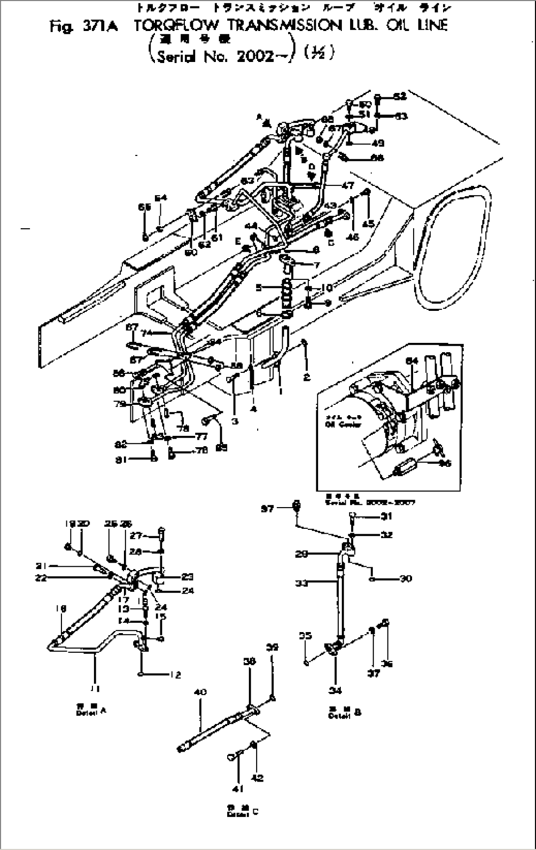 TORQFLOW TRANSMISSION LUB. OIL LINE (1/2)(#2002-)