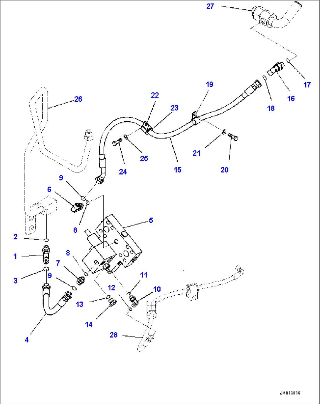 Secondary Steering Piping (#80001-)