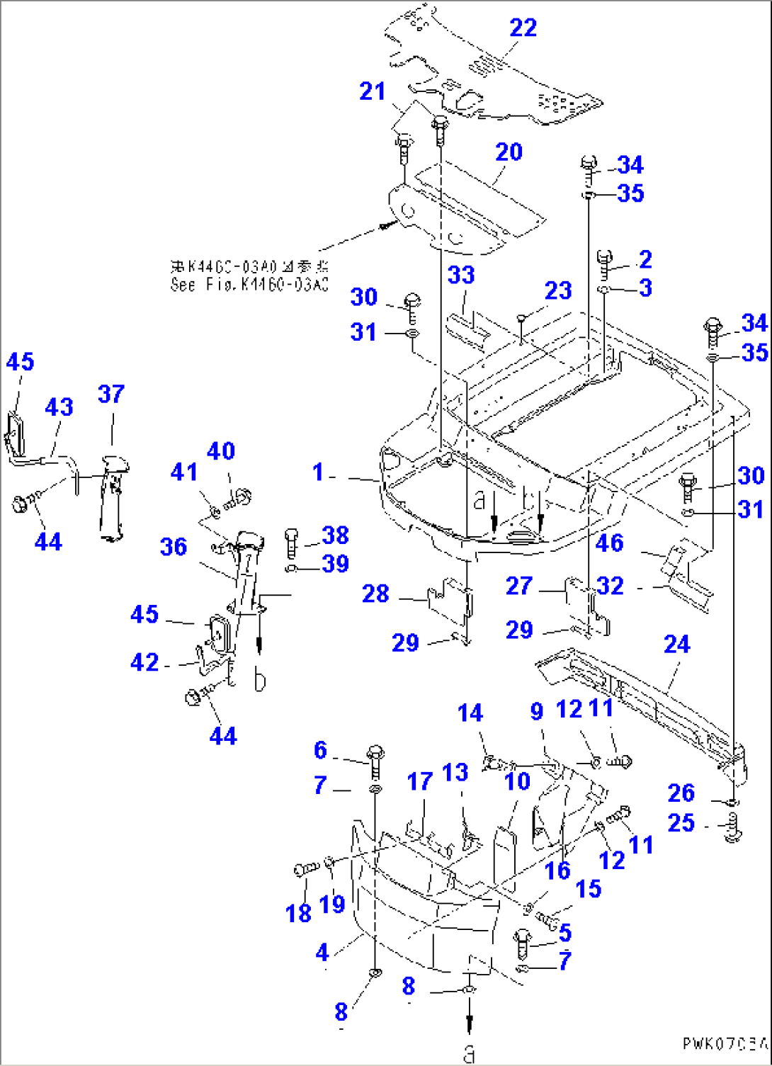 FLOOR FRAME (WITHOUT CANOPY AND CAB)(#11272-)