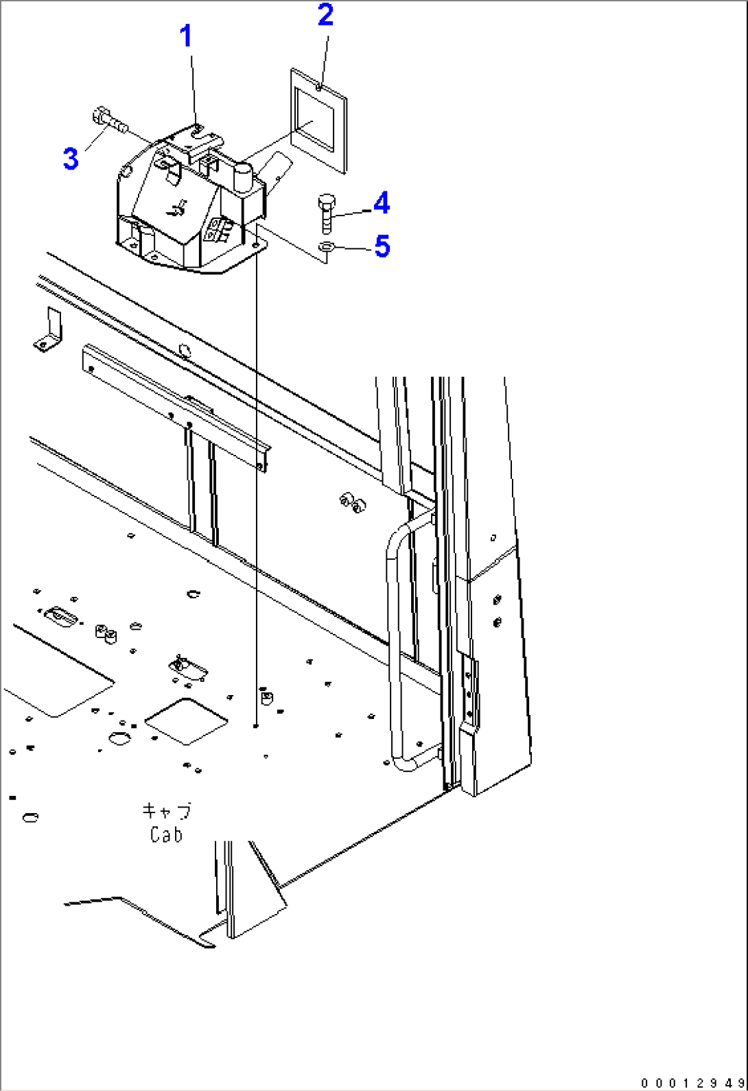 FLOOR (CONSOLE BOX) (L.H.) (FOR 2-PERSONS CAB)