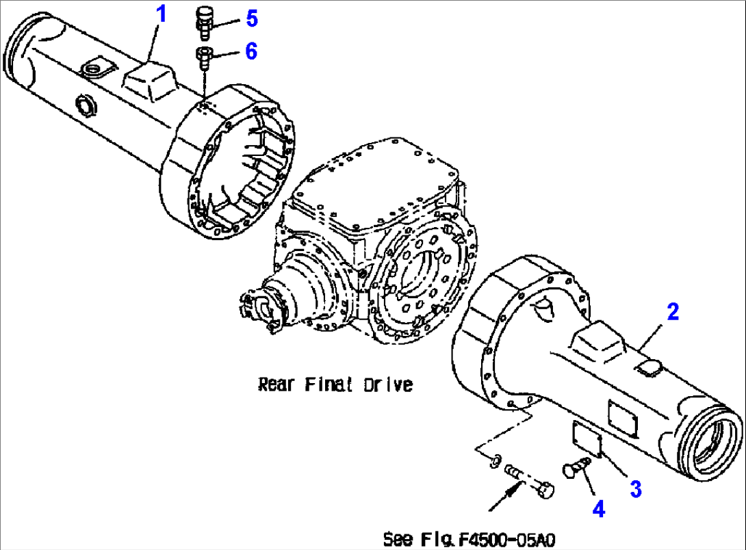 FIG NO. F4500-02A0 REAR AXLE (HOUSING)
