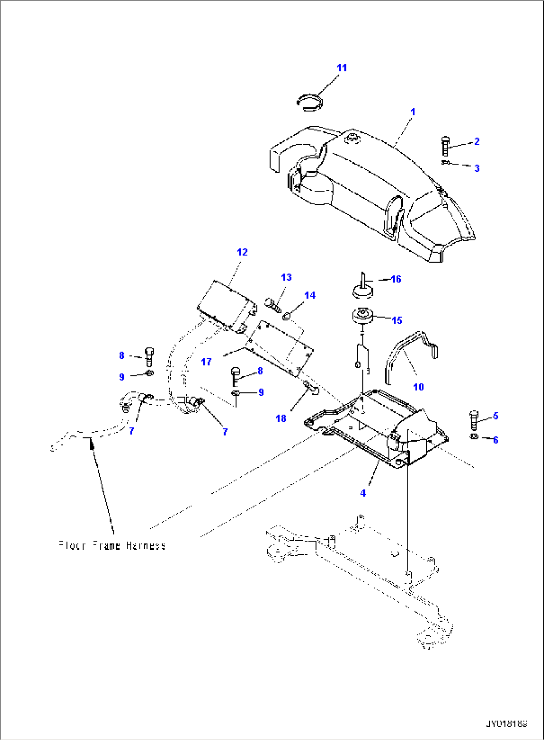 KOMTRAX CONTROLLER AND WIRING, FOR CANOPY