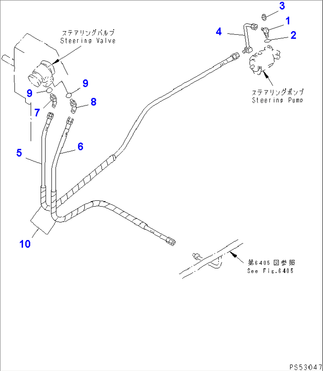 STEERING PIPING (2/3) (PUMP TO VALVE)