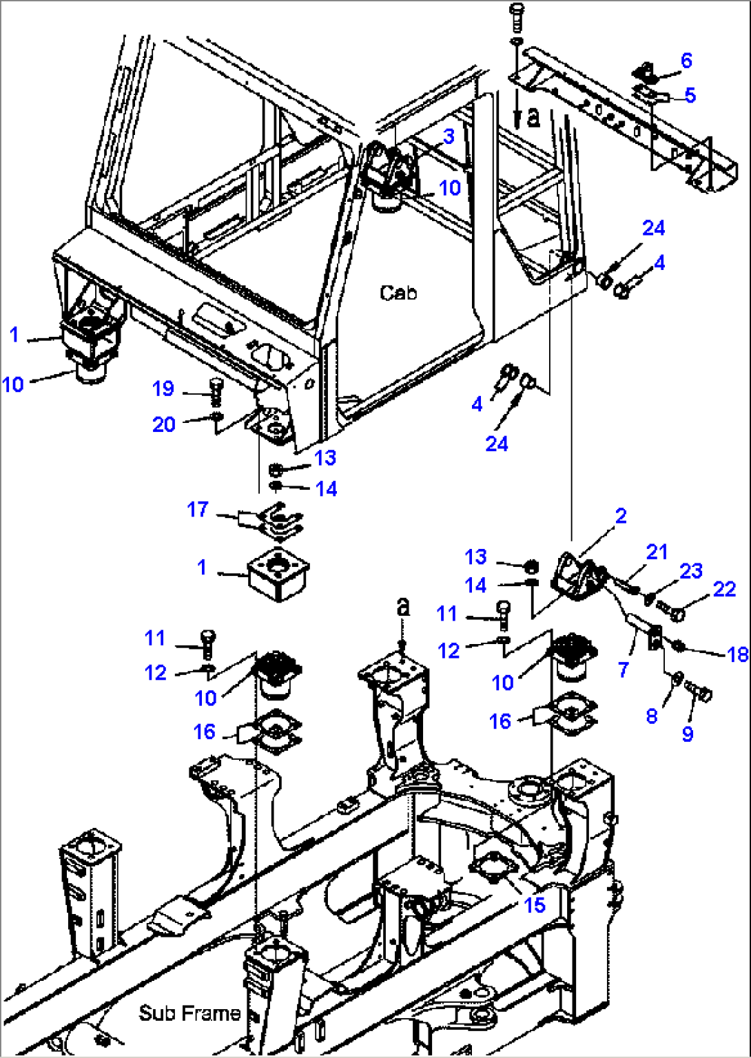 FIG. K0220-01A0 CAB - MOUNTING PARTS
