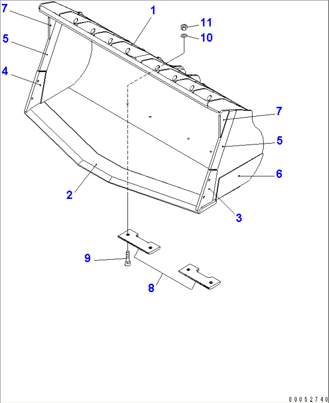 SPADE NOSE BUCKET 4.7M3(#55001-)