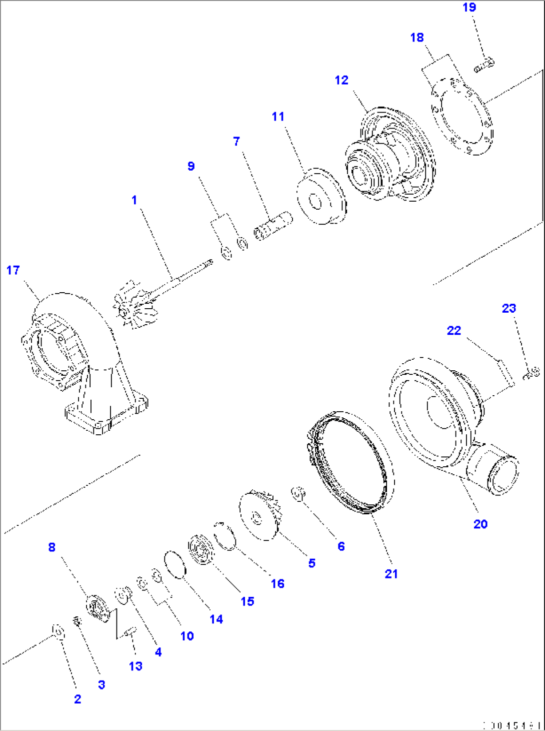 TURBOCHARGER (KTR90-232E) (INNER PARTS)