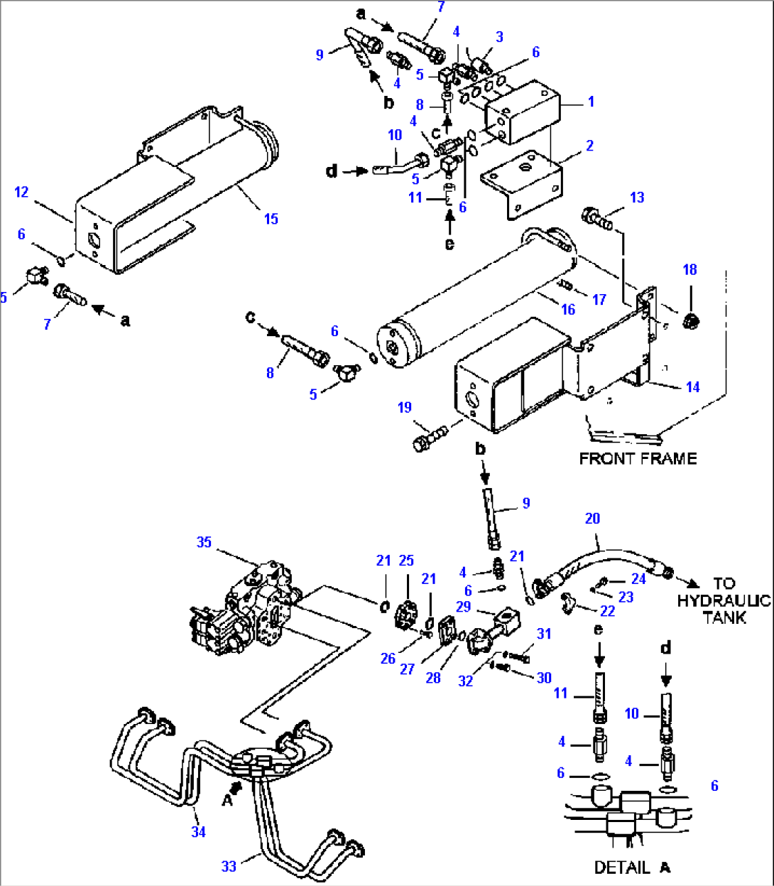 FIG NO. 6412 HYDRAULIC PIPING CONTROL VALVE TO E.C.S.S. VALVE TO ACCUMULATORS