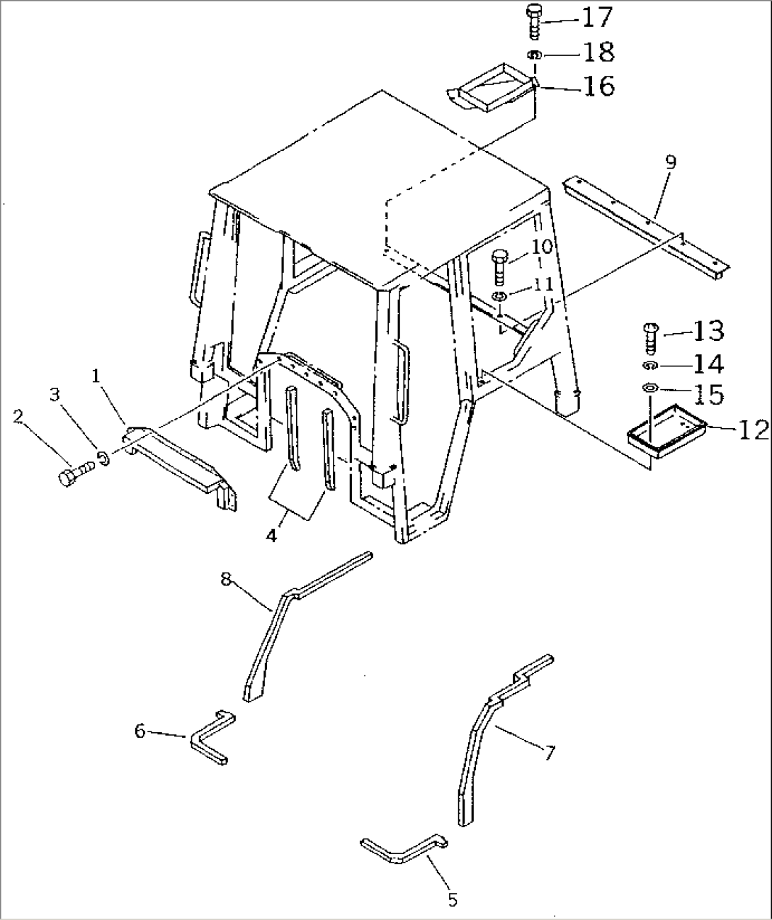 ROPS CAB (MOUNTING PARTS) (5/5) (FOR TBG SPEC.)