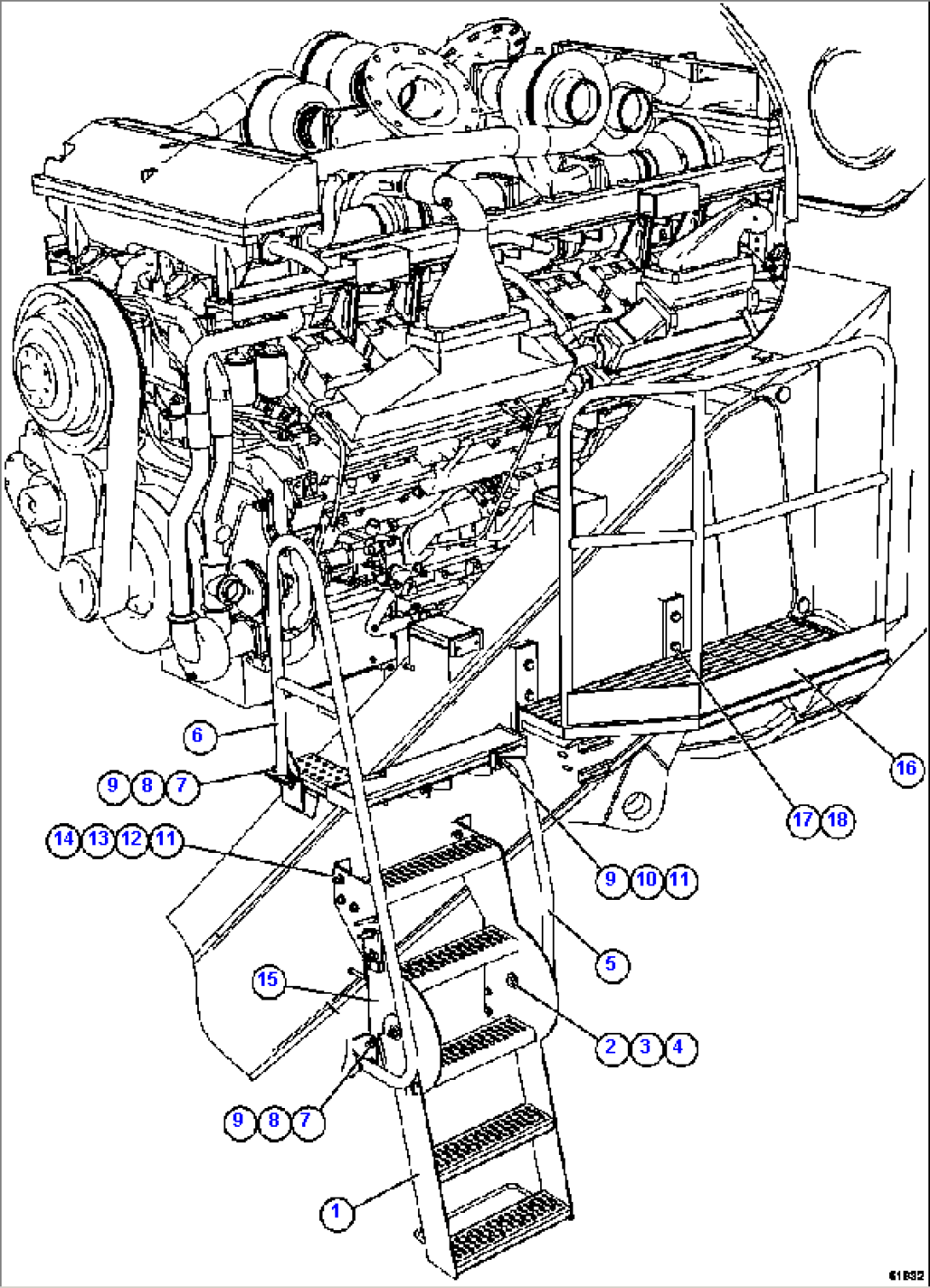 ENGINE ACCESS LADDERS, HANDRAILS & PLATFORMS