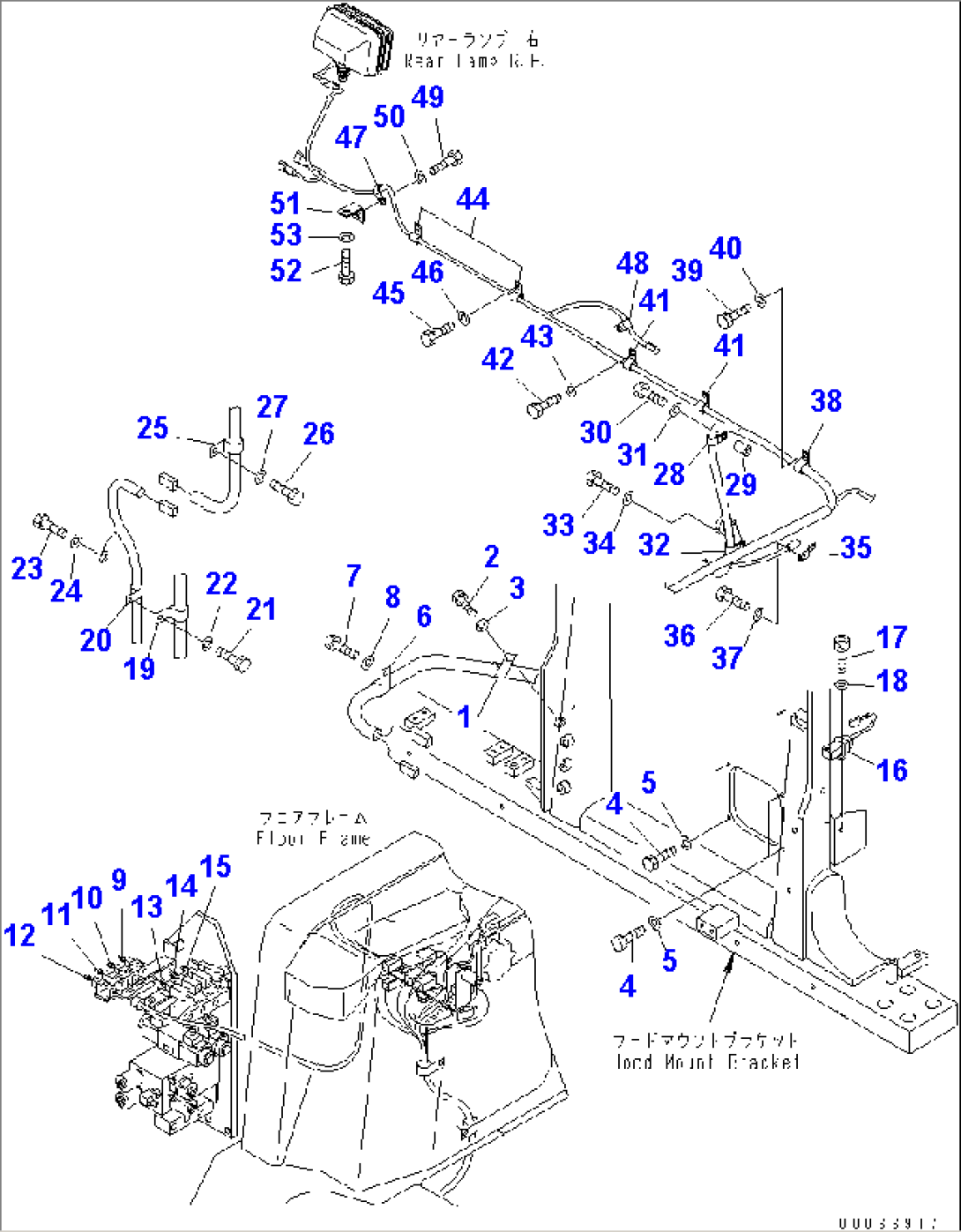 FENDER WIRING (FLOOR CLAMP) (MINING A SPEC.)(#30001-)