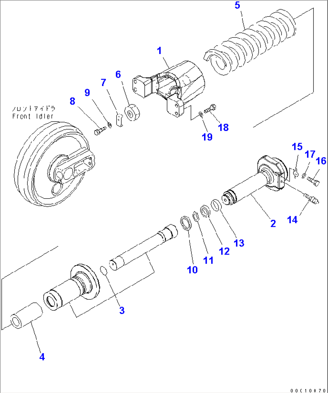 IDLER CUSHION (WITH ANTIRUST SPRING)(#70001-)