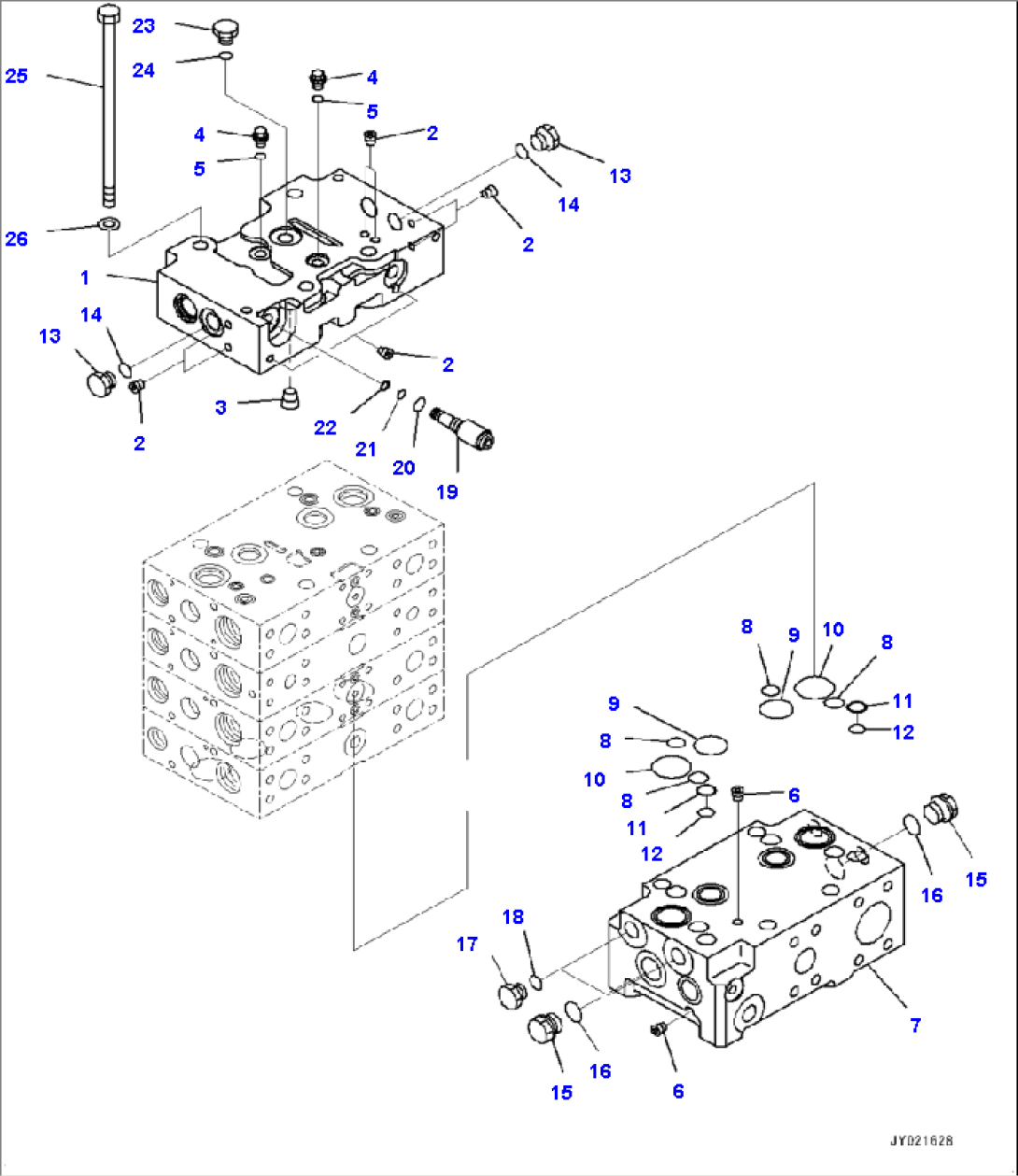 H0120-002002 MAIN CONTROL VALVE 4-VALVE (1/15)